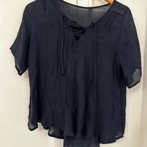 Flowy Forever 21 Navy Blue Women's Top
